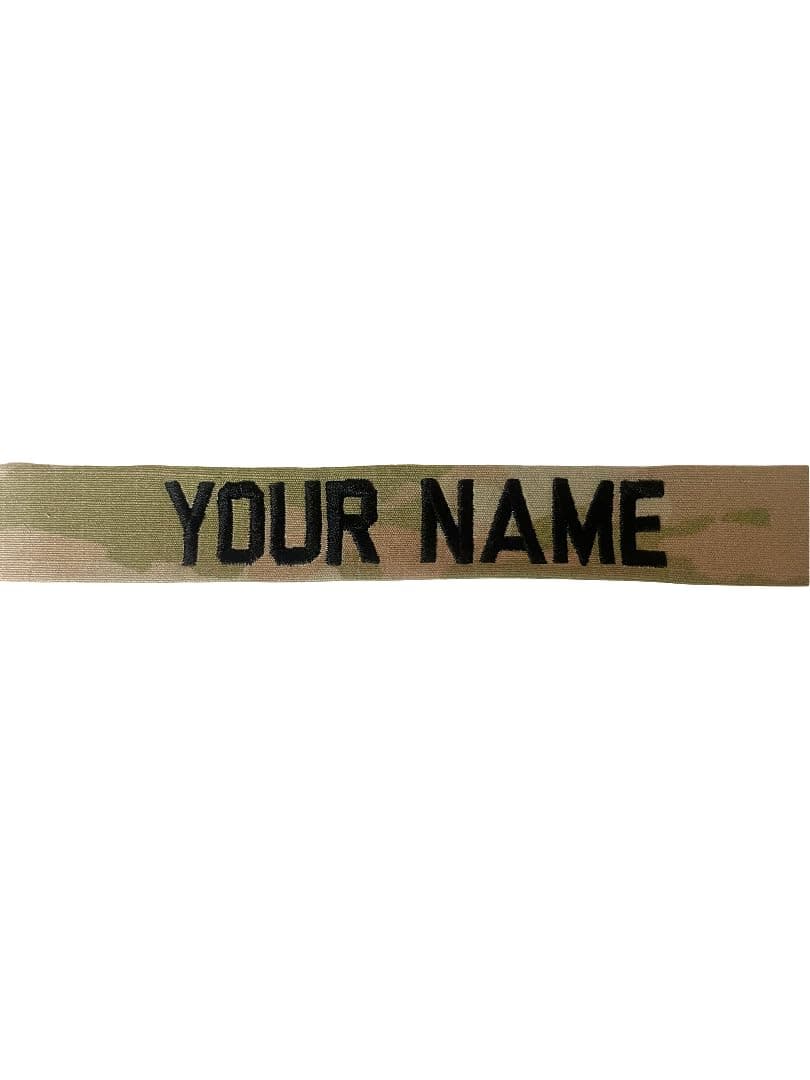 Custom Uniform Embroidered Military Name Tape, Army Airforce Space Force, Sew-on or with Fastener (Army/3 Color OCP, Without Fastener)