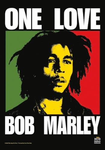 HUGE Bob Marley One Love Banner Flag, 36" x 60" cloth poster tapestry flag