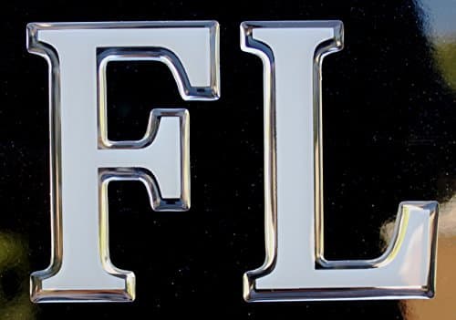 Boat & Jetski Registration Numbers - Domed/Raised Decal (16 Pcs for Both Side) White Center/Chrome Outline Pontoon Font Style