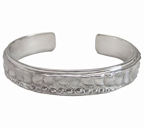 1974 Artisan Crafted Crocodile Collection Sterling Silver Cuff Bracelet