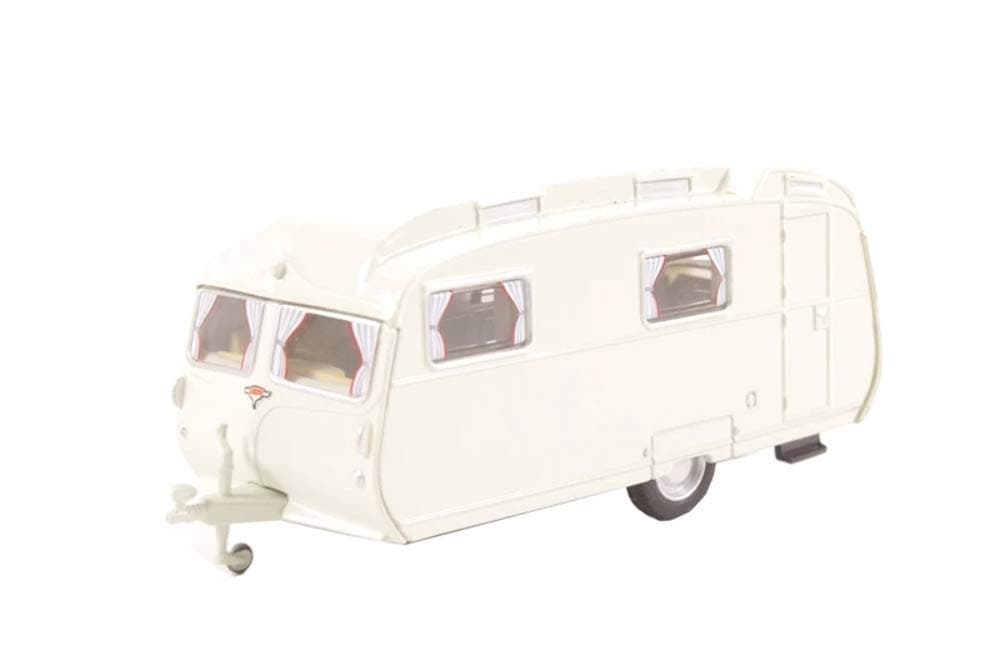 Oxford Diecast 76CC001 Carlight Continental Caravan Light Grey