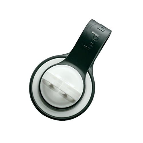 Bud Buttons by SPRK - Magnetic Headphone & Earbud Cord Organizer - Sure Stay Clip Great for Musicians, Runners & Outdoor Fitness (Black/White)