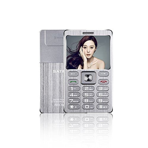 SATREND A10 Card Small Mini Cell Phone Made Of Metal Best For Kids Students Backup GSM Phone Quadband Back To School Christmas Gift(Silver)