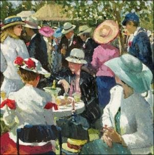 Artistic Birthday Card (WDM422775) - Champagne Break - From The Oil On Canvas Range.