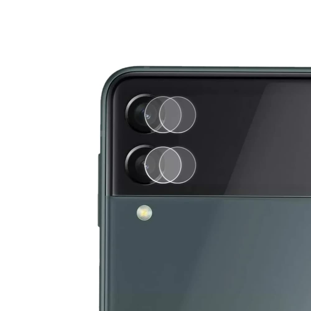 [ 2 Pack ] Lens Protector for Samsung Galaxy Z Flip 3 Lens Protector Bubble Free, HD Clear, Scratch Resistant, Anti-Fingerprint, Full Screen Coverage - Clear