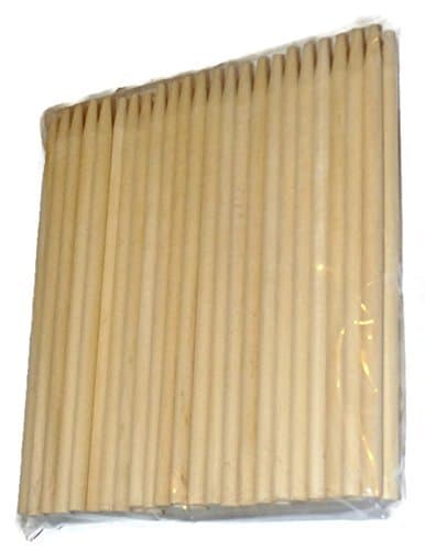 Candy Apple Sticks Wood Skewers Corn Dog Sticks SemiPointed 100ct 6"x 1/4 Qty100