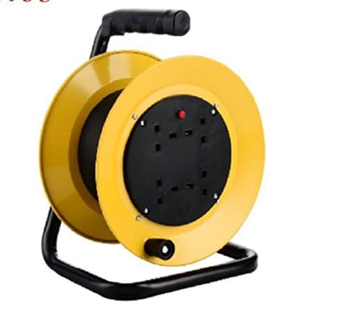 MAINS EXTENSION CABLE REEL FREESTANDING 4 SOCKET LEAD 25M & 50M (25M)