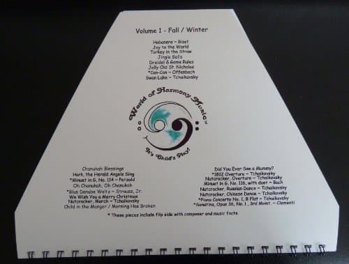 World of Harmony Music; Fall / Winter ~ Educational Classical, Holiday, Folk, and World Music Lessons; Beginning to Upper Intermediate Level Song Book for Zither, Lap Harp