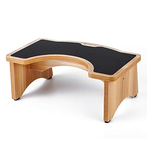 StrongTek Squatty Toilet Stool, Wood Bathroom Step Stool Squat with Anti Slip Layer, Adults and Elders, Potty Training for Kids, Toddlers, Portable, Sturdy, 350 lbs Capability, No Installation