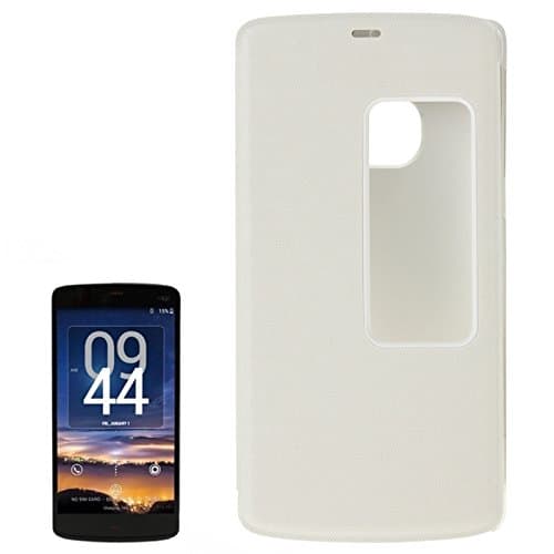 Cases , Horizontal Flip Leather Case with Call Display ID for KINGZONE Z1 ( Color : White )