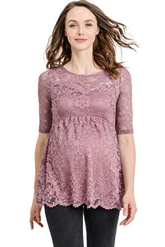 Women's Floral Lace Maternity Blouse Top