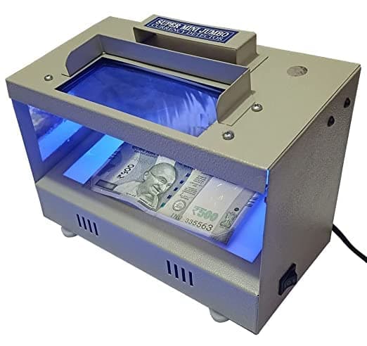 Mini Jumbo Digital UV Lamp Fake Note Detector with Blue UV Light and White Light(Compact) in Metal Body, Best for Banks, Shops and Professional Use.