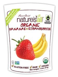 Natures All Banana Stwbry Frz Drd Org4