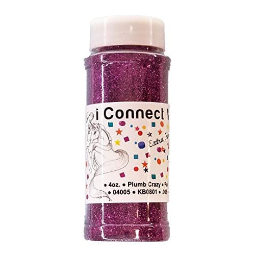 iConnectWithGlitter – Plumb Crazy Purple/Plum, Extra Fine Polyester Glitter; Multi-use for Crafts, Decorations, Nail Art, Makeup, Tumblers, Resin Art, and DIY Projects