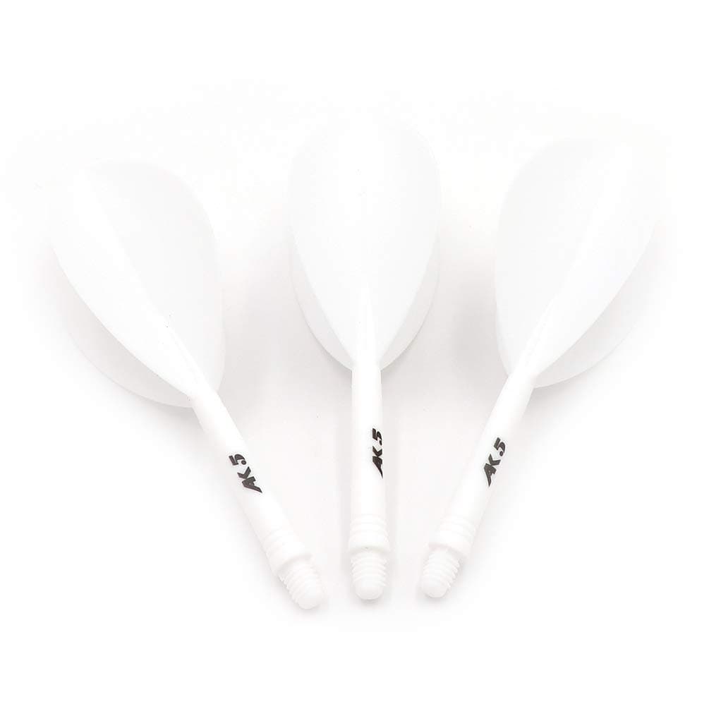 CUESOUL Integrated Dart Shaft and Flights-Pear Shape Dart Flight White