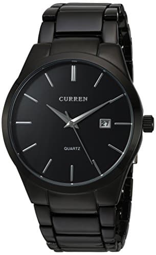 Lava Watches Mens Watches Black Big Dial With Auto Date Stainless Steel Strap Watch