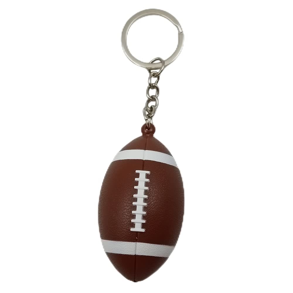 Led football keychain ugby soccer keychains gift for man sport key ring