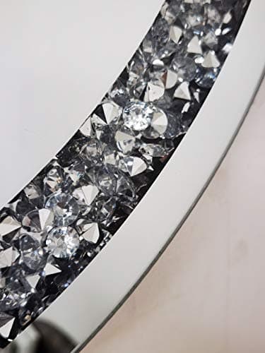 LARGE JEWEL ROUND WALL MIRROR LOOSE DIAMANTE NEW CRYSTAL DECOR MIRROR GIFT 60CM