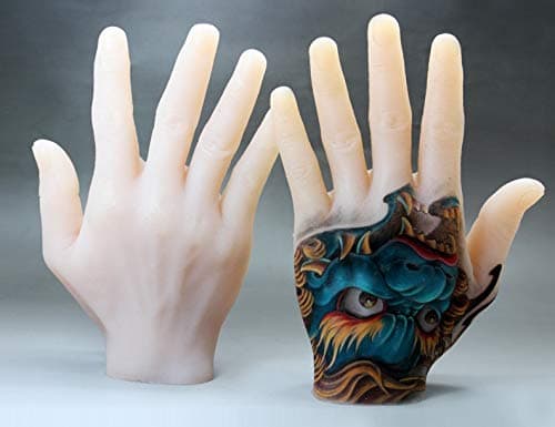 Zombies Soft Silicone Tattoo Practice Hand Fake Skin (Left Hand)