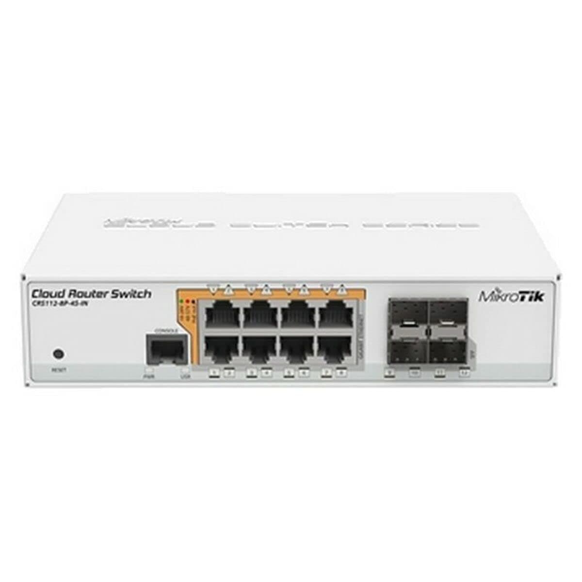 Gigabit Ethernet Smart Switch with PoE-out and RouterOS L5 (CRS112-8P-4S-IN)