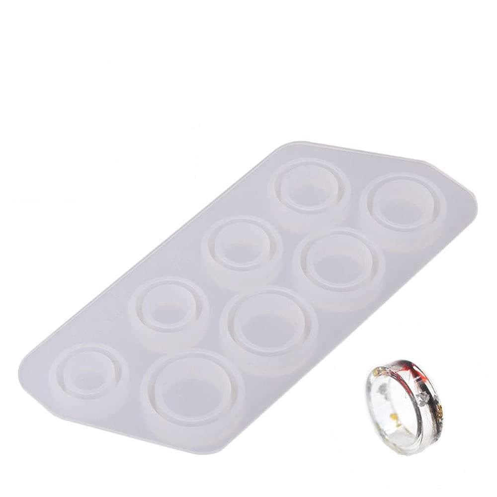 1PCS Flat Rings Mold- Handmade DIY Making Ring Jewelry Silicone Mold,Ring/Pendant Mould Jewelry Making Silicone Mold DIY Jewelry accessory
