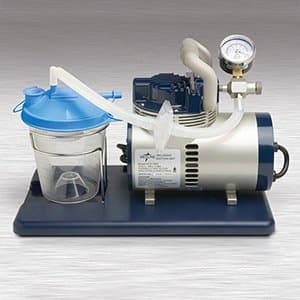Medline Vac-Assist Portable Suction Aspirator, Durable Home Care, Suction Range up to 74.6 kPa, Pumping Rate > 40 L/min, Includes 800 mL Canister, 1 Each
