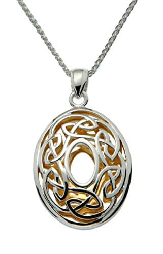 Keith Jack Window to The Soul Pendant Necklace in Sterling Silver 22KY Gilded on Inside PPX3630-18