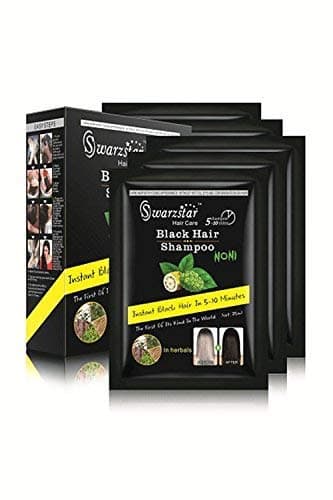 Hair Color Shampoo Black- with Olive Oil 125 ml Pack of 5 Sachets = 25ml x 5 Sachets