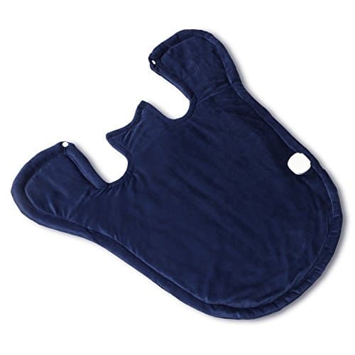 XL Heat Therapy Wrap with Fast-Heating, 25” x 26” Neck & Shoulder Heating Pad, Extended Back Heat Therapy, 6 Heating Sets, Auto Shut Off, Blue by Sunbag