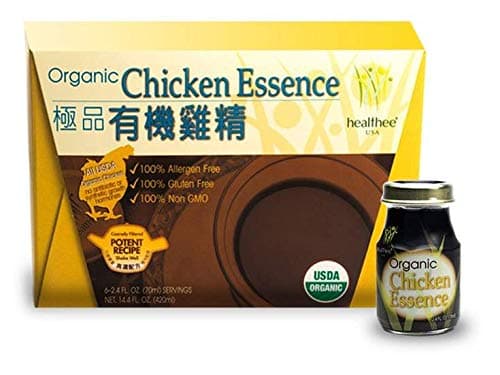 Healthee Chicken Essence Extract Drink, Premium Brand and Organic, Glass Bottle, 2.36 Ounces (70 ml) - Pack of 6 - 有機雞精 (Original)