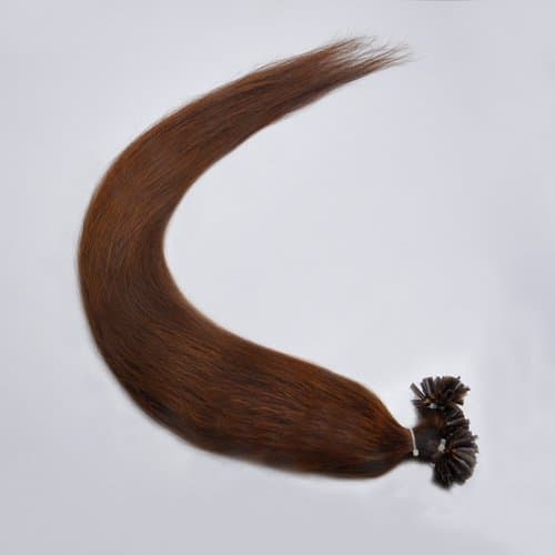 26 Inch Indian Full Head Remy Nail Human Hair Extensions 100g #04 Medium Brown
