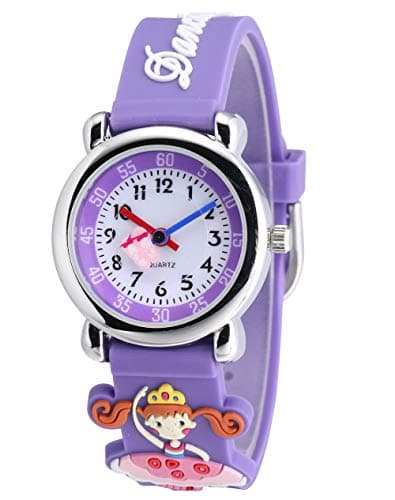 Jewtme Kids Time Teacher Watches 3D Cute Cartoon Silicone Children Toddler Wrist Watches for Ages 3-10 Boys Girls Little…