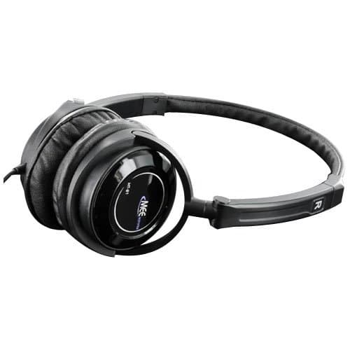 MEE audio HT-21 Portable Travel Headphone with Swivel Cups and Lightweight, Adjustable, Foldable Headband - Black (2nd Generation)