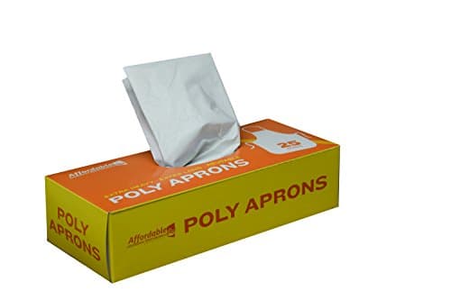 Affordable Distributors Reusable Heavy Duty Poly Aprons The best Kitchen Cooking Apron for Women - Also Great Garden and Farm Apron for Men and Women, 50 Pack