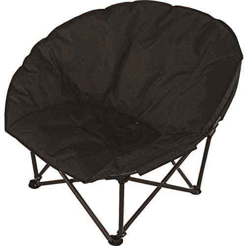 Deluxe Portable Black Padded Cushion Folding Outdoor Camping Travel Festival Beach Garden Fishing Moon Chair Foldable Seat