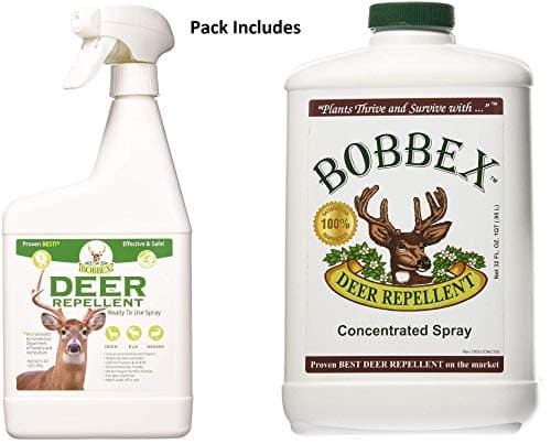 Bobbex Deer Repellent Pack - 32 Ounce Ready to use Bottle Plus 32 Ounce Concentrate …