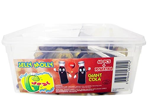 Jelly Molly - Giant Cola Bottle Jelly Sweets 60pcs + 10% Extra FREE