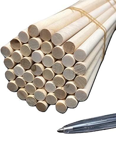 10mm x 300mm Birch Hardwood Wooden Craft Sticks/Dowels - Seconds - Pack of 10 Dowels