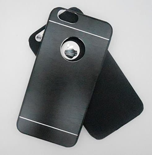 Tat2 - iPhone 6 and 6s Case Black Aluminum with Soft Silicone Dual Protection - Slim Fit Case for Men and Women - Stylish and Cool iPhone Cases - Resistant Non Slip Case and Firm Grip for Your Luxurious Apple Phone - 1 Year Guarantee - Get It Now!! - For iPhone 6 and 6s (4.7) (Black)