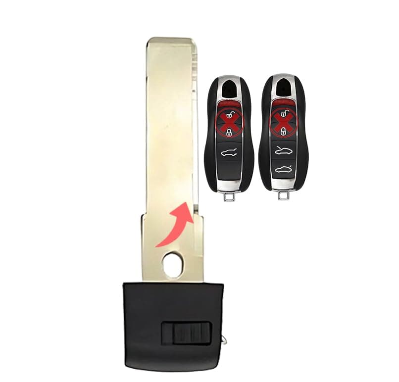 1x New Replacement Proxy Key Fob Remote Uncut Insert Blade Compatible with & Fit for Porsche - MPN KR55WK50138-11