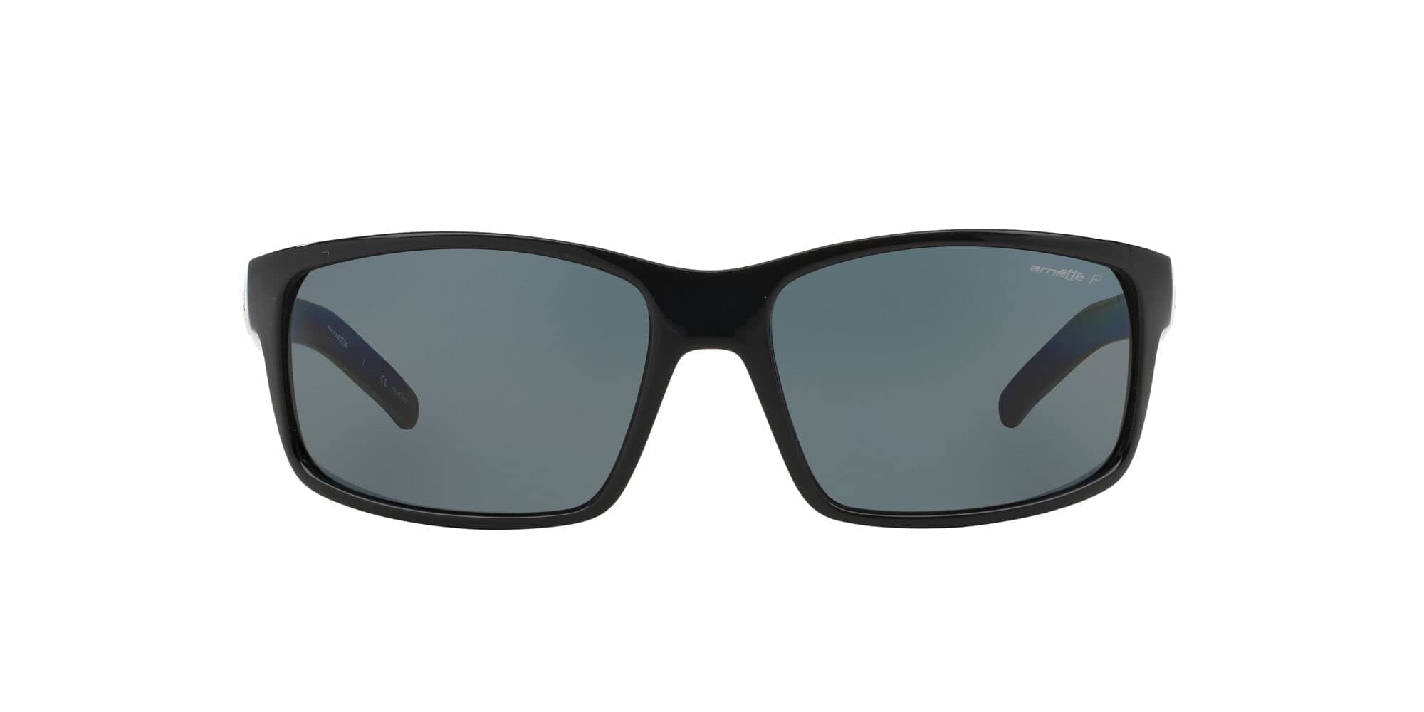 Unisex Sunglasses Shiny Black Frame, Polarized Dark Grey Lenses, 62MM