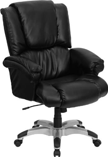 High Back Black Leather OverStuffed Executive Office Chair [GO-958-BK-GG] Computer, Electronics