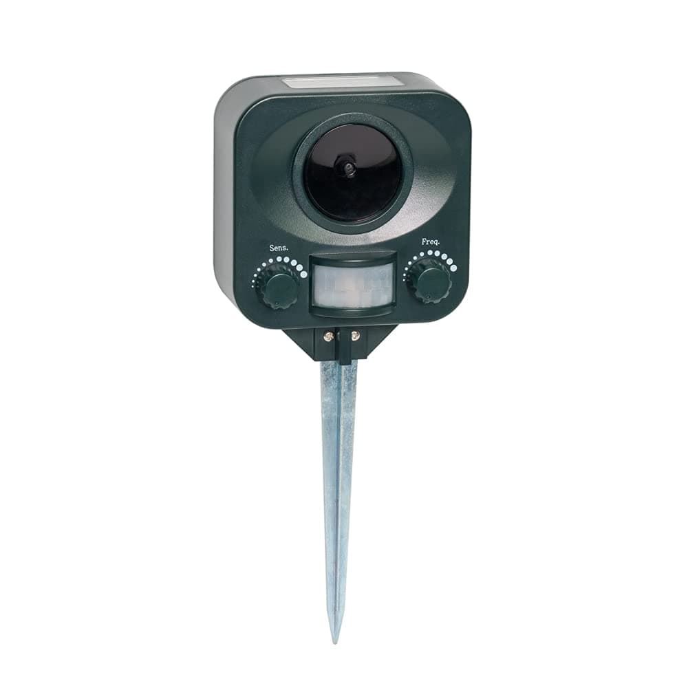 PestBye PB0034 Solar Power Ultrasonic Animal Repelling Device Cat Repellent Cat Feces Prevention