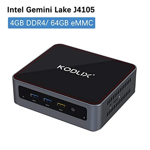 U500-H Mini PC Intel Core i3-5005U Mini ordenador Windows 10 Pro, ampliable 8GB DDR3L 1600 SODIMM 64 GB SSD, Linux y Chrome OS, HDMI/Mini DP/USB-C 4K@60Hz Salida, 2 x puertos Ethernet, 3 x USB 3.0