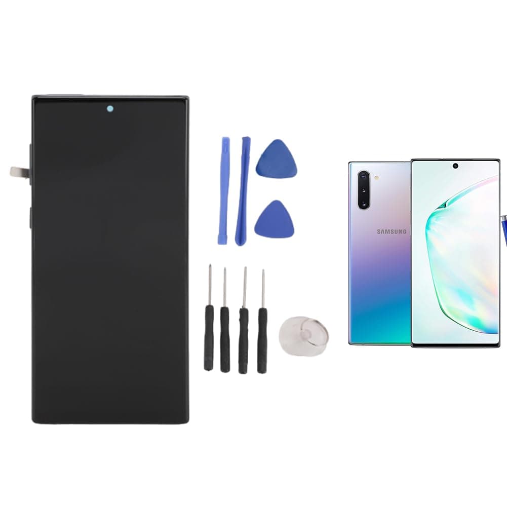 Gugxiom Display for Galaxy Note 10, TFT Screen Replacement Kit for Note 10, 5G Display Touch Screen Digitizer Assembly Tool Kit with Frame