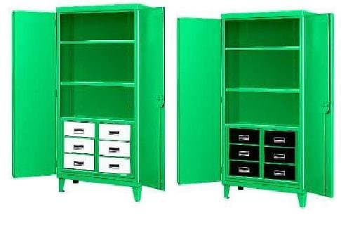 Pucel Enterprises, Six Drawer Green Monster Steel Cabinets, Gm6D-482472, W X D X H: 48 X 24 X 72, Oa Height: 78 In, Option A: Red Drawerd, Hdsc-4872-24-6D-Greenmonstercab--Drawercolor?