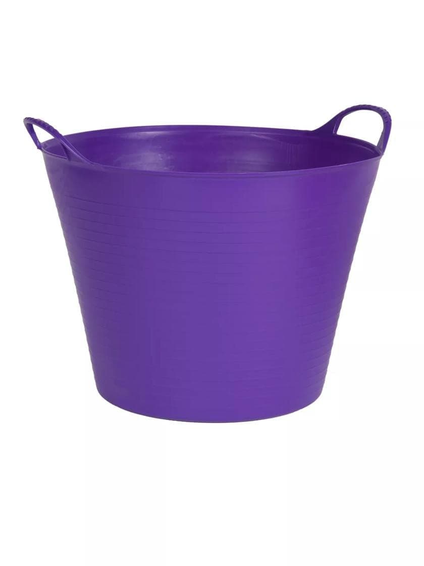 Gardener's Supply Company Large Garden Tubtrugs | Multi Use Outdoor Garden Harvest Basket Storage, & Bucket | for Yard Gardening, Carrying Crops & Harvesting | 7 Gallon Capacity - Purple