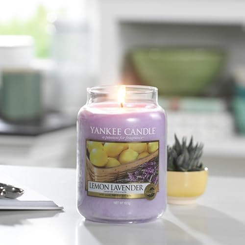 Yankee Candle Large Lemon Lavender Wax Jar Candle (10.16 cm x 10.16 cm x 17.78, Purple)