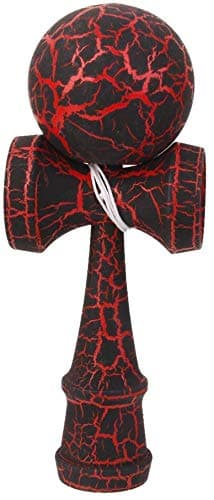 InzopoJapaese Traditional Crack Paint Wooden Kendama Toys Kids Educational Toy Red