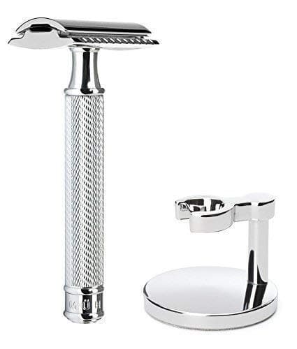 Muhle R89 Closed Comb Safety Razor and Muhle Razor Stand - No Blades Included